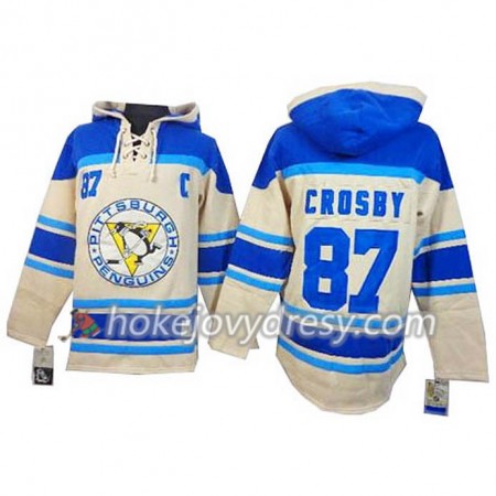 Pittsburgh Penguins Sidney Crosby 87 Cream Sawyer Mikiny Hooded - Pánské